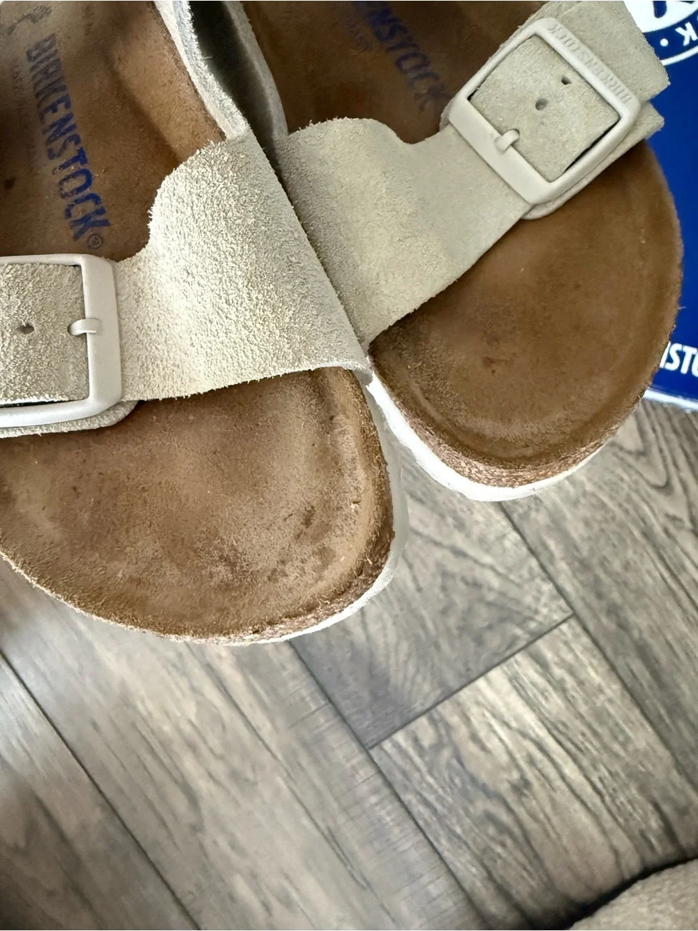 Birkenstock Arizona Antique White Suede BS